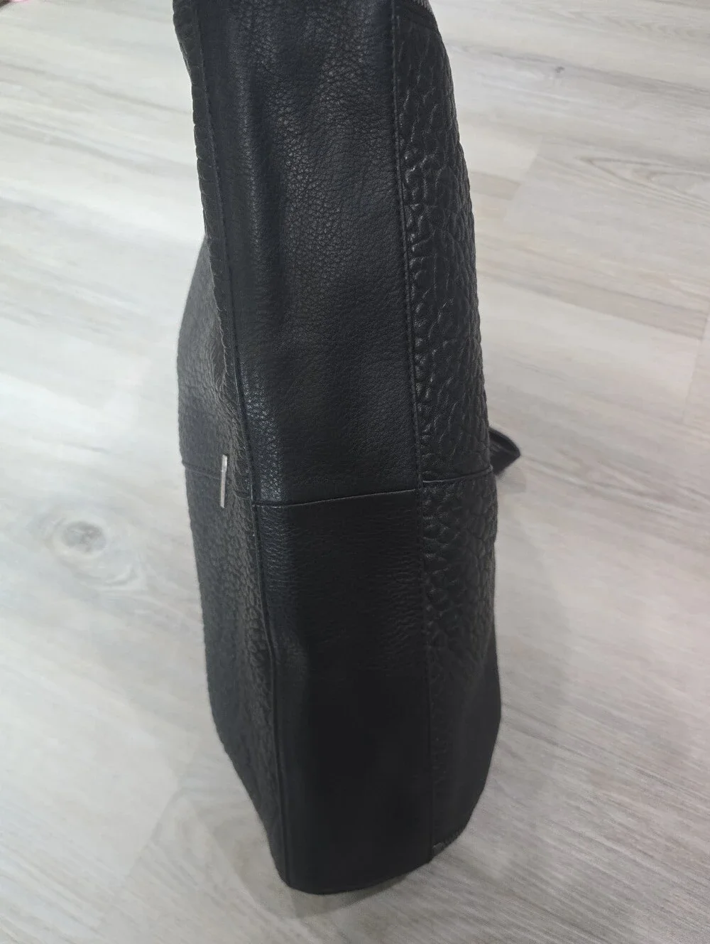 Vince Camuto Zani Pebbled Leather Tote Bag Black